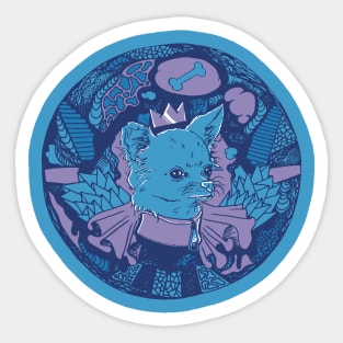Mountain Blue Circle of the Chihuahua Sticker